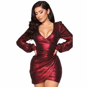 🆕 Fashion Nova Red Best Behavior Mini Dress